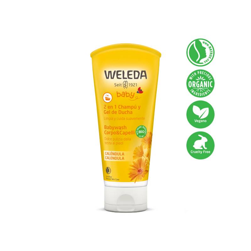 Shampoo y Gel de Ducha de Caléndula. weleda