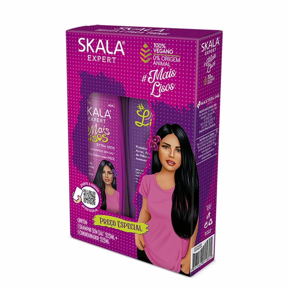 KIT DE SHAMPOO Y ACONDICIONADOR MAIS LISO, Kit para cabello liso. Skala