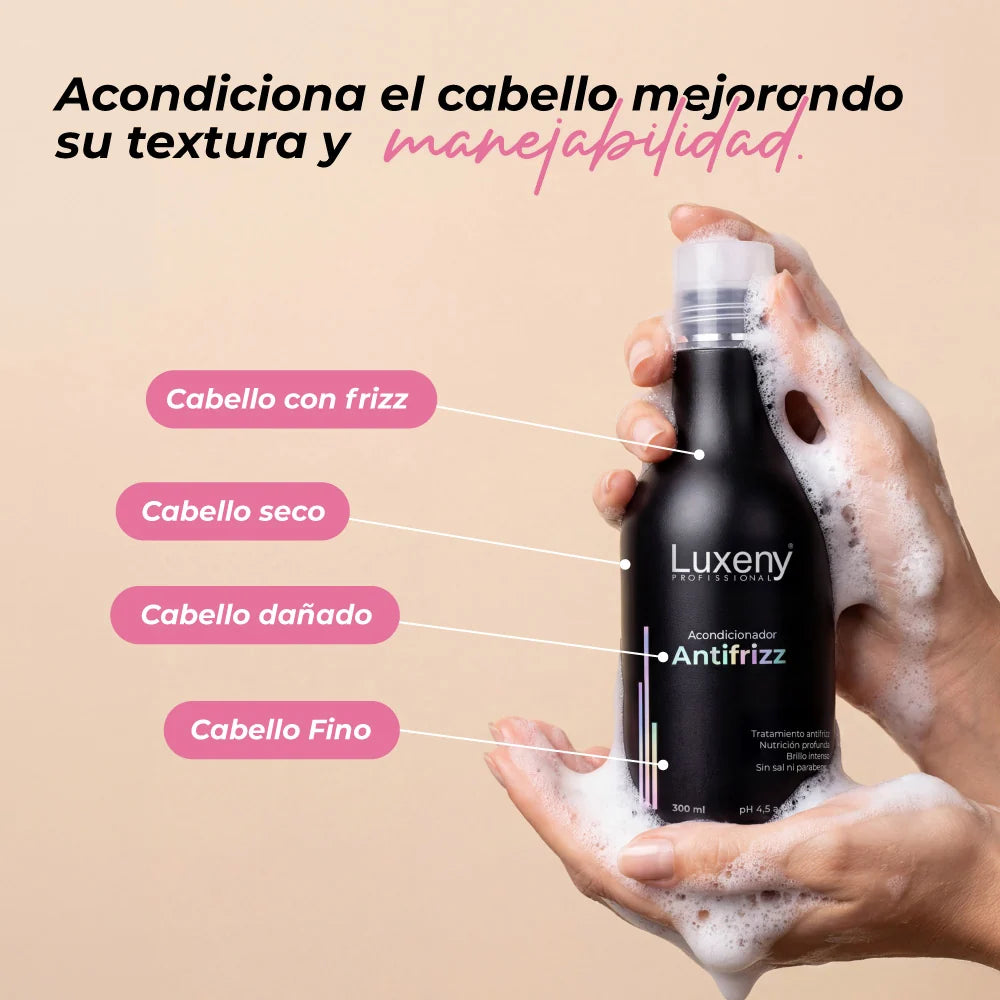 Acondicionador Antifrizz 300 ml. Luxeny