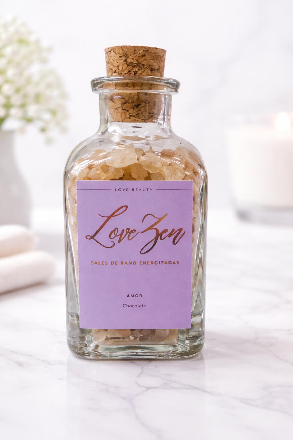 Sal de Baño Amor Chocolate . Love Zen