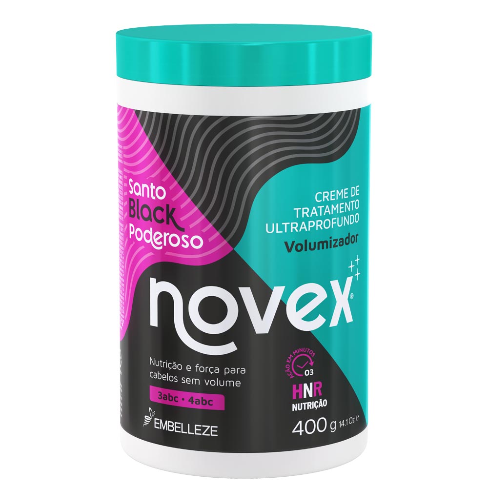 Crema de Tratamiento Santo Black Poderoso 400g. NOVEX