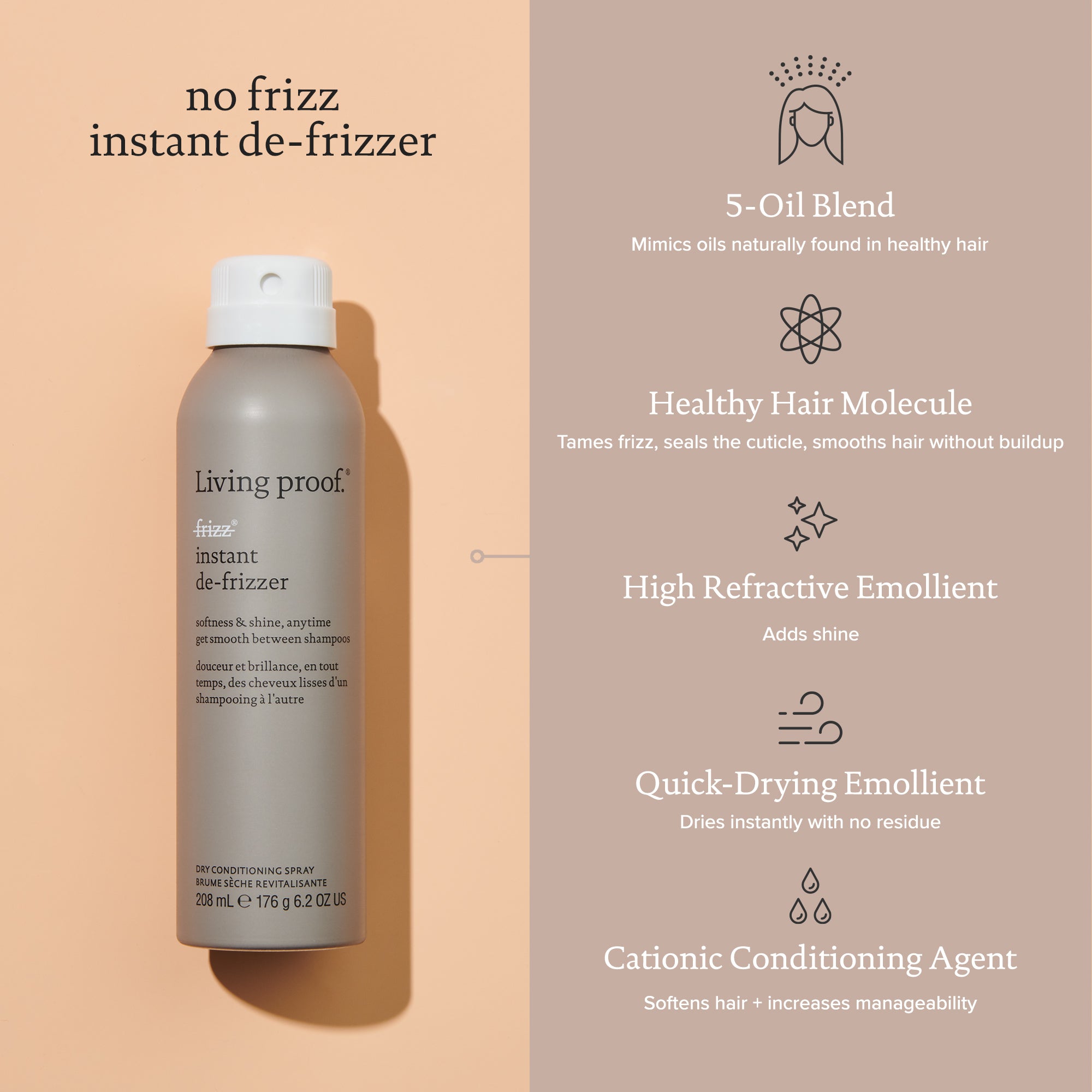 No Frizz Instant De-Frizzer 208 ml Living Proof