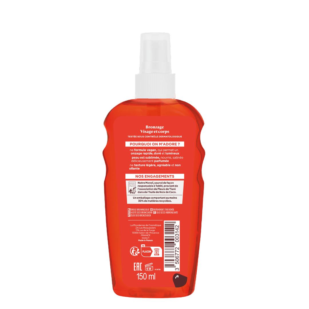 Aceite seco bronceandor monoi de thaiti - 150ml. Lovea