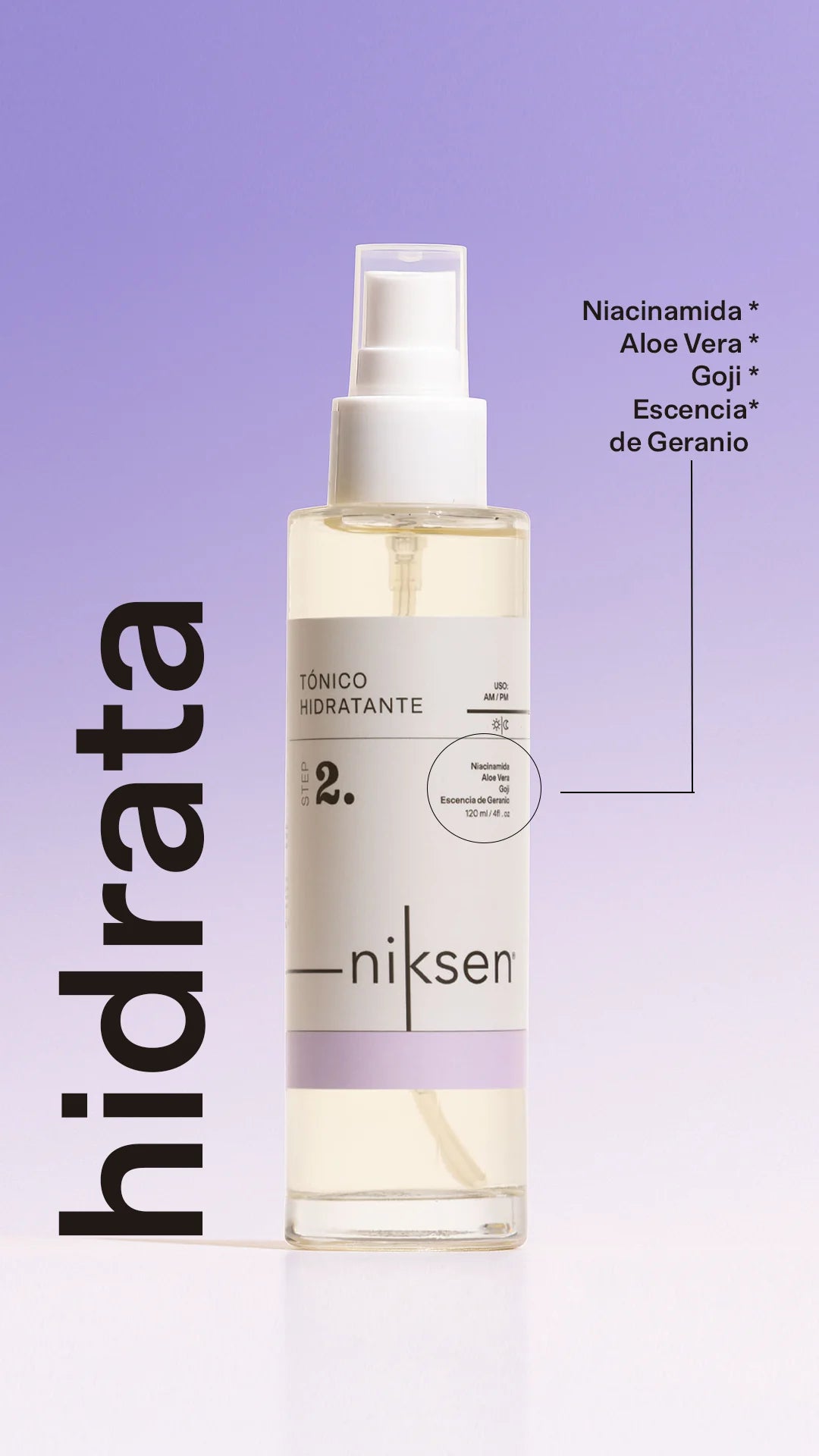 Tónico Hidratante con Niacinamida. Niksen