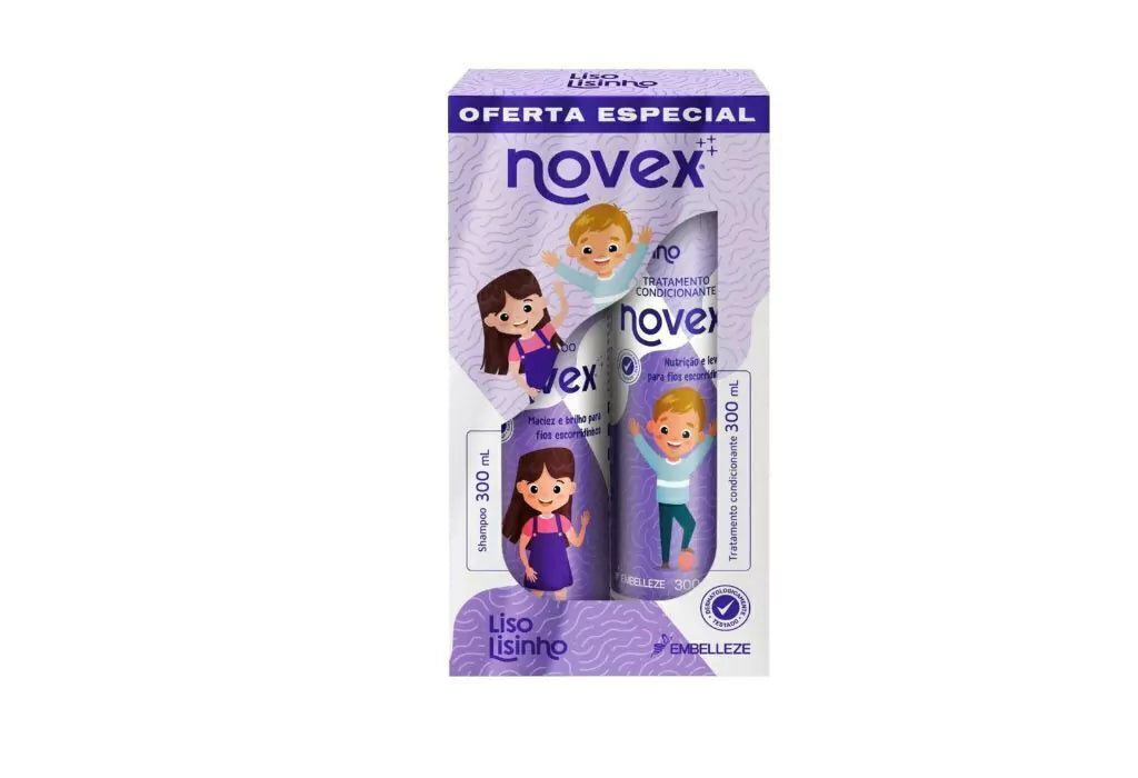 Kit Novex Liso Lisinho Champú y Acondicionador 300ml.