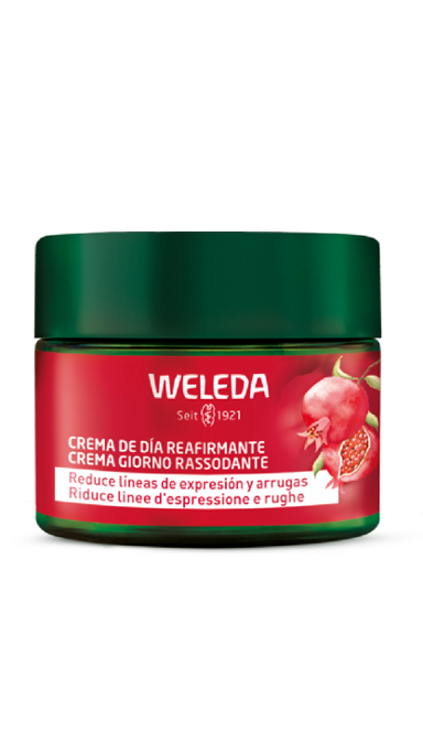 Crema de Día Reafirmante Granada y Péptidos de Maca. Weleda