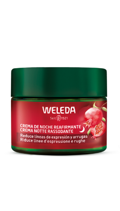 Crema de Noche Reafirmante Granada y Péptidos de Maca. Weleda
